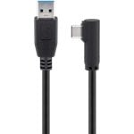 Cavo Goobay Angolato da USB-C a USB 3.0 Maschio/Maschio 1 m Nero