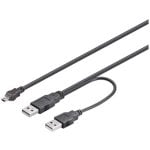 Goobay Cable Mini USB a 2xUSB 2.0 50cm Negro Goobay Cable Mini USB a 2xUSB 2.0 50cm Negro
