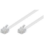 Goobay Câble Téléphonique RJ11 6P4C Mâle/Mâle 15m Blanc