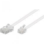 Goobay Câble Téléphonique RJ11 vers RJ45 Mâle/Mâle 3m Blanc