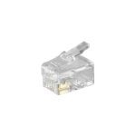 Connecteur RJ10 Goobay transparent, lot de 10 unités Connecteur RJ10 Goobay transparent, lot de 10 unités