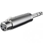Goobay XLR auf 6,35mm Klinkenadapter Weiblich/Männlich Grau