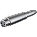 Goobay Adaptador XLR para Jack 6.35mm Fêmea/Fêmea Cinzento Goobay Adaptador XLR para Jack 6.35mm Fêmea/Fêmea Cinzento