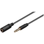 Cavo prolunga Goobay Jack 3,5 mm 4 pin maschio/femmina 1 m Nero