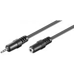 Cavo audio stereo Goobay Jack 2,5 mm maschio/femmina 2 m Nero