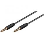 Goobay Câble Audio Stéréo Jack 3,5mm Mâle/Mâle 50cm Noir