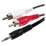 Cavo audio Goobay Jack da 3,5 mm a 2xRCA maschio/maschio 15 m Nero