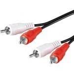 Goobay Audiokabel 2xRCA Stecker/Stecker 1,5m Schwarz