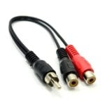 Goobay Câble Audio RCA vers 2xRCA Mâle/Femelle 20cm Noir