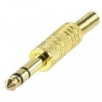 Goobay Conector Audio Estéreo Jack 6.35mm Macho Dorado