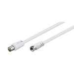 Cavo antenna coassiale Goobay con connettore F maschio/maschio 1,5 m bianco