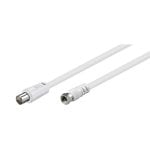 Goobay Cabo Coaxial Antena para Conector F Macho/Macho 2.5m Branco Goobay Cabo Coaxial Antena para Conector F Macho/Macho 2.5m Branco