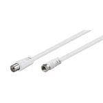 Cavo antenna coassiale Goobay con connettore F femmina/maschio 5 m bianco