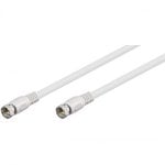 Cavo antenna Goobay F maschio/maschio 2,5 m bianco