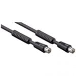 Goobay Câble Coaxial Antenne avec Ferrite 1,5m Noir