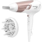 Ionen Föhn Rowenta Studio Dry Glow CV5830F0 2300W 3 Temperaturstufen 2 Geschwindigkeiten Diffusor Weiß Rosa
