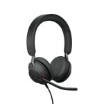 Jabra Evolve2 40, UC Stereo Auricolare Cablato A Padiglione Ufficio USB tipo-C Bluetooth Nero