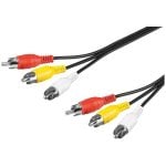 Goobay Cable AV 3xRCA Macho/Macho 10m Negro Goobay Cable AV 3xRCA Macho/Macho 10m Negro