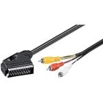 Goobay Cable Adaptador Conmutable SCART a RCA 2m Negro Goobay Cable Adaptador Conmutable SCART a RCA 2m Negro