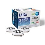 Laica Fast Disk Pack 3 Filtri Carbone per Bottiglia Filtrante Flown Go