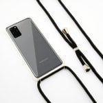 Custodia con cavo trasparente in TPU nero Ksix per Samsung Galaxy S20