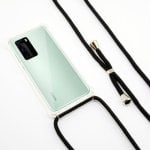 Ksix Funda Cordón Negro TPU Transparente para Huawei P40 Lite