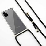 Ksix Funda Cordón Negro TPU Transparente para Samsung Galaxy S20 Plus