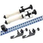 Bresser MB-11B Set de Braçadeira de Tubo para 1 Rolo de Fundo