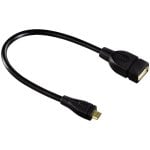 Hama Câble OTG USB A vers Micro USB B Mâle/Femelle Noir