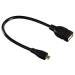 Hama Cable OTG Micro USB B a USB A Macho/Hembra 15cm Negro