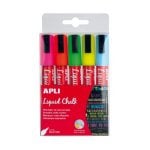 Apli 13959 Pack 5 Rotuladores Tiza Líquida Punta Redonda 5.5mm Colores Surtidos Apli 13959 Pack 5 Rotuladores Tiza Líquida Punta Redonda 5.5mm Colores Surtidos