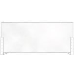 Approx appAPSADJUSTABLE Mampara Protectora de Metacrilato Transparente 1200x500mm