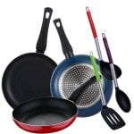 Bergner Jumpy Set 3 Sartenes de Aluminio 20, 24 y 28cm + 3 Utensilios San Ignacio Jolie Bergner Jumpy Set 3 Sartenes de Aluminio 20, 24 y 28cm + 3 Utensilios San Ignacio Jolie