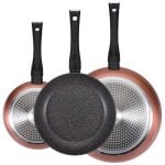San Ignacio Set 3 Sartenes de Aluminio 20, 24 y 28cm + 3 Utensilios + 3 Recipientes Herméticos