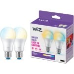 WIZ Whites 2x Bombilla LED Wi-Fi 8W E27 A60 Blanco Regulable