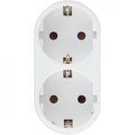 Garza Adaptador Schuko Doble Frontal con Toma Tierra