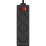 Régua de tomadas Garza 3 Tomadas Interruptor Proteção Infantil 3m Preto