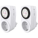 Prise intelligente Garza Mini Analogique Programmation 24h Bouton On/Auto