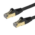 StarTech Cable de Red STP Snagless Cat 6A 2m Negro