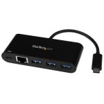 StarTech.com Hub USB-C a 3 porte con Gigabit Ethernet e 60W di alimentazione Passthrough per il caricamento Laptop - Da USB tipo C a 3x USB-A (USB 3.0 SuperSpeed 5Gbps) - Hub adattatore USB 3.2 Gen 1 Type-C