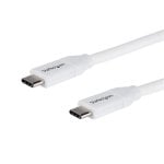 StarTech Cable USB-C con PD 5A 2m Blanco StarTech Cable USB-C con PD 5A 2m Blanco