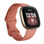 Fitbit Versa 3 Bluetooth GPS NFC 40mm AMOLED Gold/Rosa S/M Wasserdicht Herzfrequenz Schlafmonitor