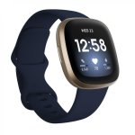 Fitbit Versa 3 Bluetooth GPS NFC 40mm AMOLED Midnight Blau S/L Wasserdicht SpO2 Puls Schlaftracking