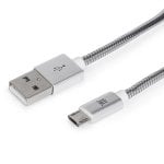 Cavo Micro USB Maillon Metallo Argento 1m