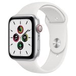 Apple Watch SE GPS + Cellular 44mm Aluminio en Plata con Correa Deportiva Blanca