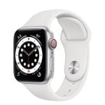 Apple Watch Series 6 GPS + Cellular 40mm Aluminio en Plata con Correa Deportiva Blanca