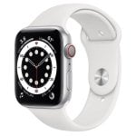 Apple Watch Series 6 GPS + Cellular 44mm Aluminio en Plata con Correa Deportiva Blanca