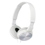 Auriculares Sony MDR-ZX310 com fio supra-auriculares para música, dobráveis brancos
