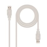 Nanocable Cabo USB 2.0 Tipo A Macho/Macho 3m Bege Nanocable Cabo USB 2.0 Tipo A Macho/Macho 3m Bege