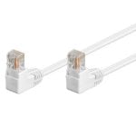 Goobay Cable de Red UTP CAT5E 2x 90 grados 50cm Blanco